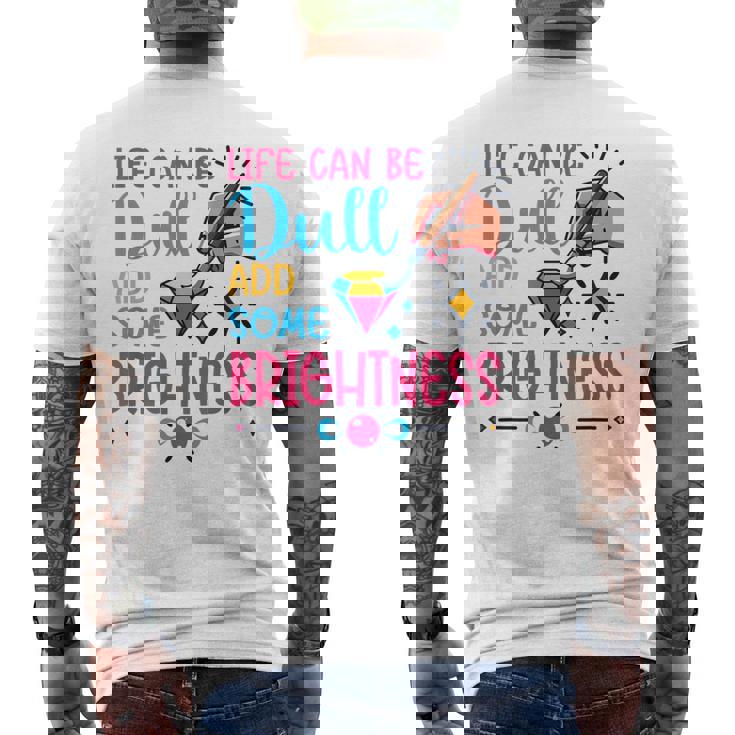 ダイヤモンドペインティングアーティストlife Can Be Dullダイヤモンドペインティング メンズTシャツ バックプリント