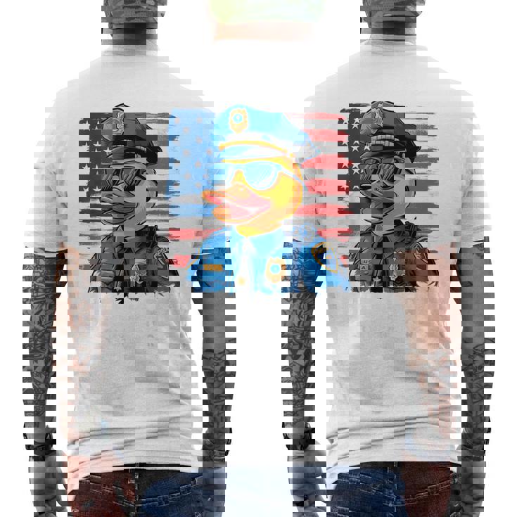 ダックパトロールファニーポリスダック メンズTシャツ バックプリント