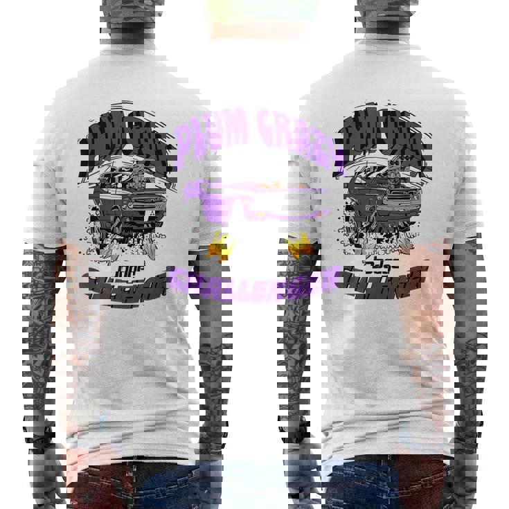 ダッジ チャレンジャー プラム クレイジー ラストコール メンズTシャツ バックプリント