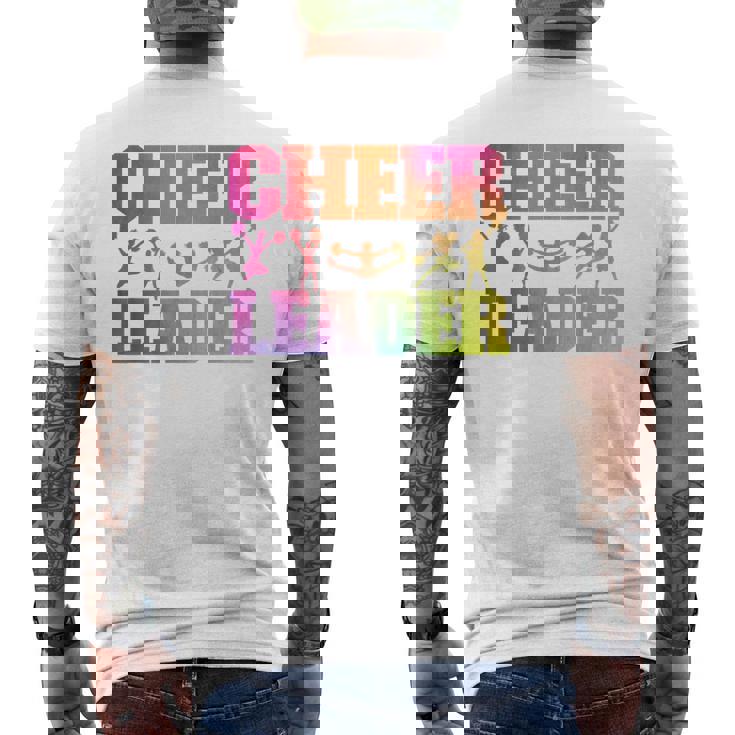 チア チアリーディング 水彩 レインボー チアリーダー メンズTシャツ バックプリント