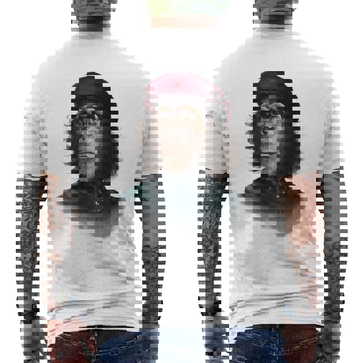 チェ ゲバラ チンパンジー メンズTシャツ バックプリント