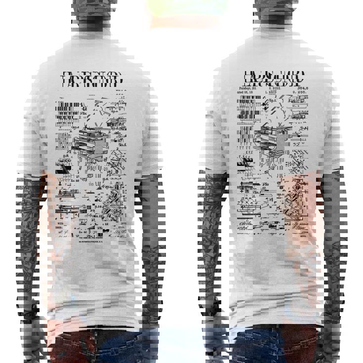 チェンバロ奏者 ヴィンテージ 特許 鍵盤 楽器 長袖tシャツ メンズTシャツ バックプリント