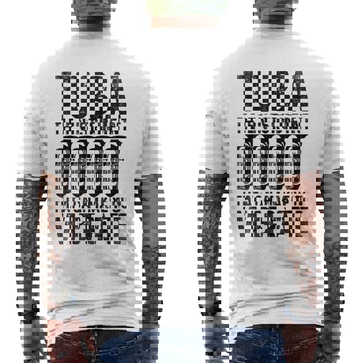 チューバ 振動させる楽器 ミュージシャン チューバ メンズTシャツ バックプリント