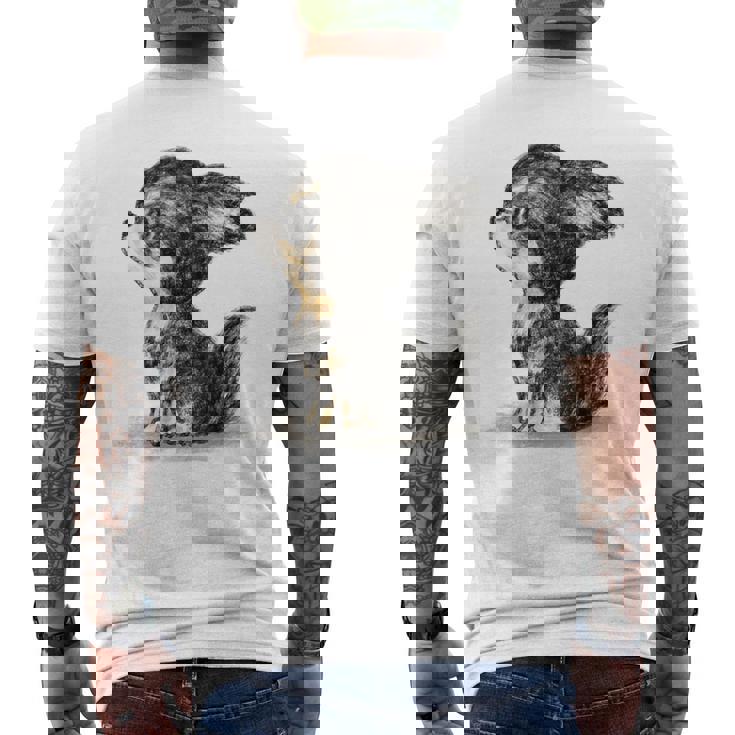 チワワ 犬 かわいい いぬ 子犬 ペット イラスト メンズTシャツ バックプリント