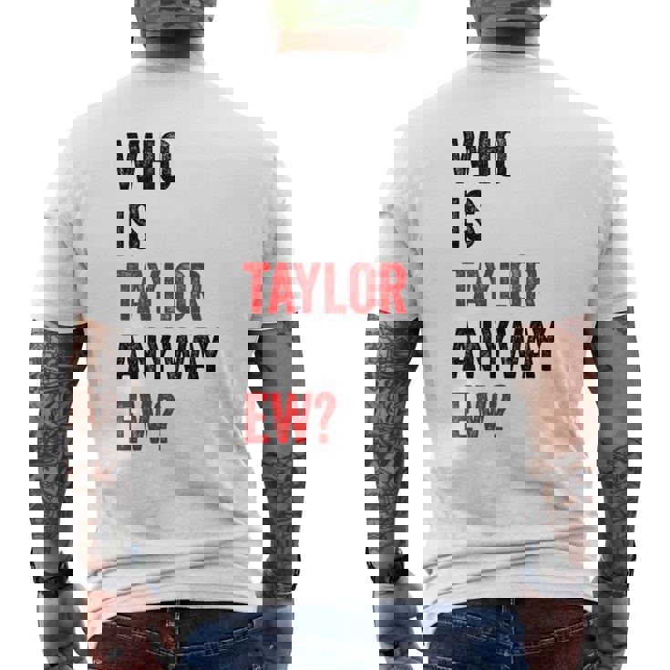 テイラー・ユーテイラーって誰？とにかく面白い メンズTシャツ バックプリント