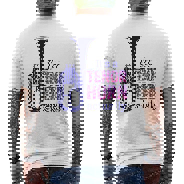 テナーホーンブラスバンドマーチングバンドおもしろ音楽 Alto Horn Or Tenor Horn Joke メンズTシャツ バックプリント