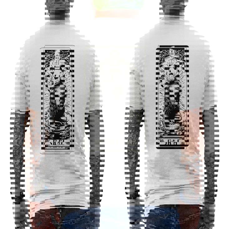 デス・ポッサム・タロット・カード 死神 ゴス ブラッククラフト オポッサム メンズTシャツ バックプリント