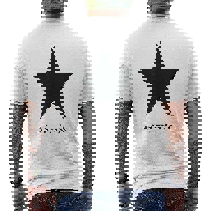 デヴィッド・ボウイ音楽ロックスターロゴ メンズTシャツ バックプリント