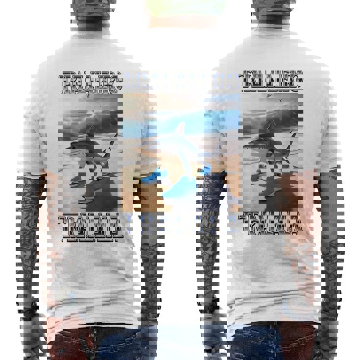 トララレロトララーラ-イタリアンブレインロットミーム 長袖tシャツ メンズTシャツ バックプリント