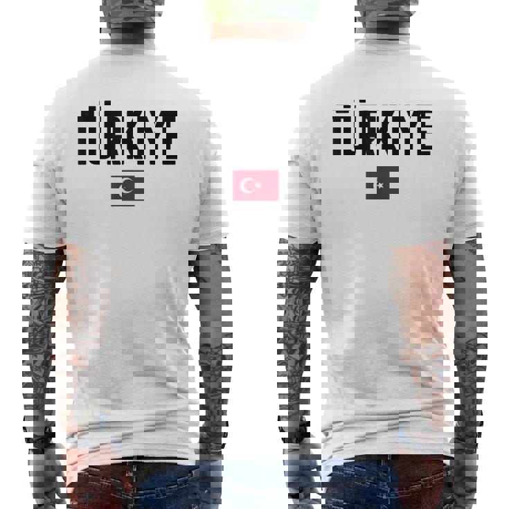 トルコ 旗 大 国旗 メンズ レディース キッズ トルコ メンズTシャツ バックプリント