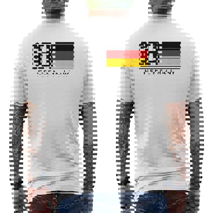 ドイツ 国旗 ドイツ カントリーコード Gerスポーツゲーム アスリート メンズTシャツ バックプリント