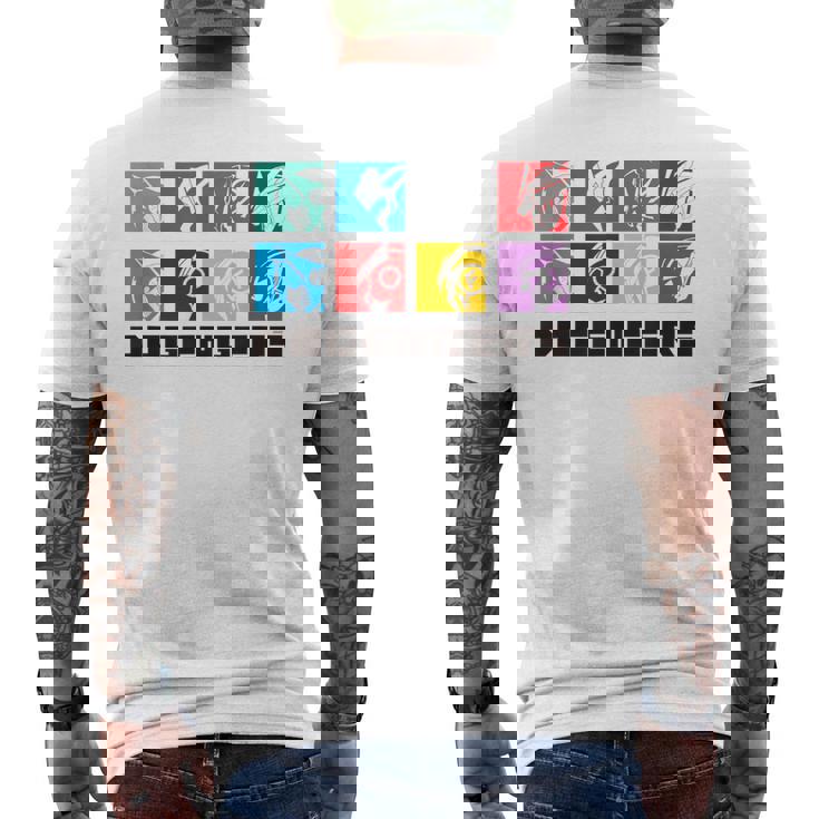 ドゲンジャーズ フェイスシルエット メンズTシャツ バックプリント