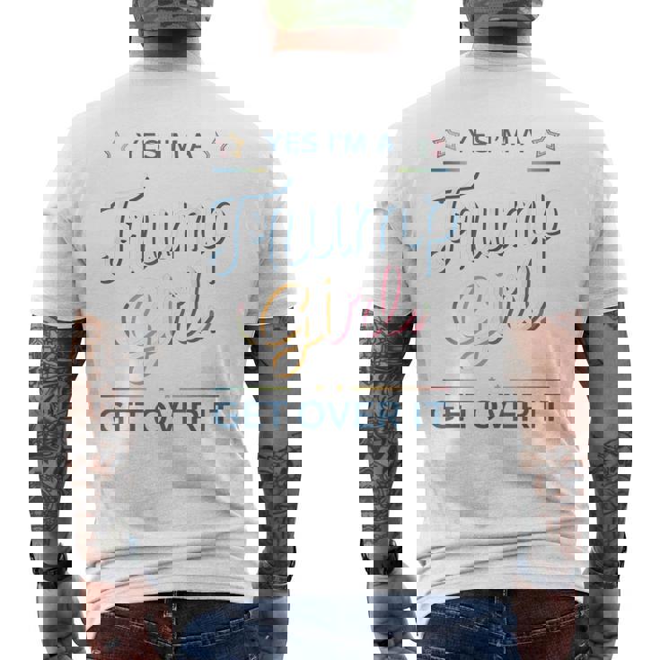 ドナルド・トランプ2024のかわいいトランプガール メンズTシャツ バックプリント