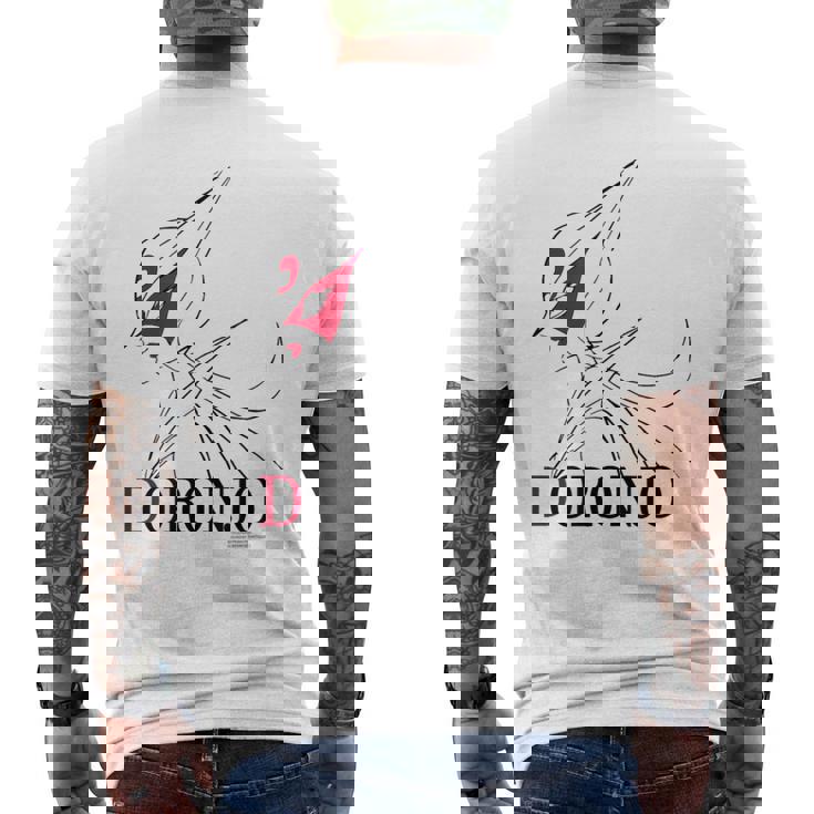 ドロンジョデザインm ホワイト メンズTシャツ バックプリント