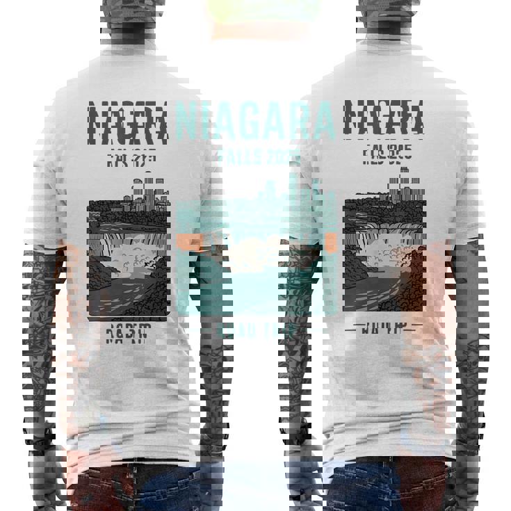 ナイアガラフォールズ ロードトリップ 2025 夏休み ナイアガラ メンズTシャツ バックプリント