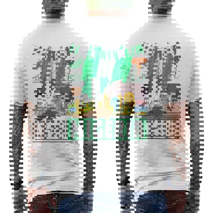 ナイジェリアの服のアイデア キッズ&ノベルティ ナイジェリア国旗 メンズTシャツ バックプリント