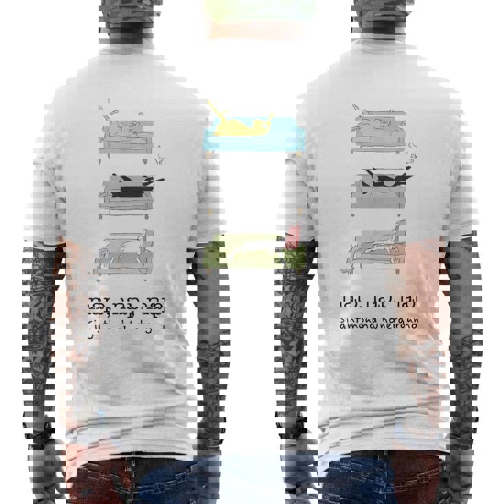 ナップティー-グレイハウンドガルゴウィペットサルーキサイトハウンド メンズTシャツ バックプリント