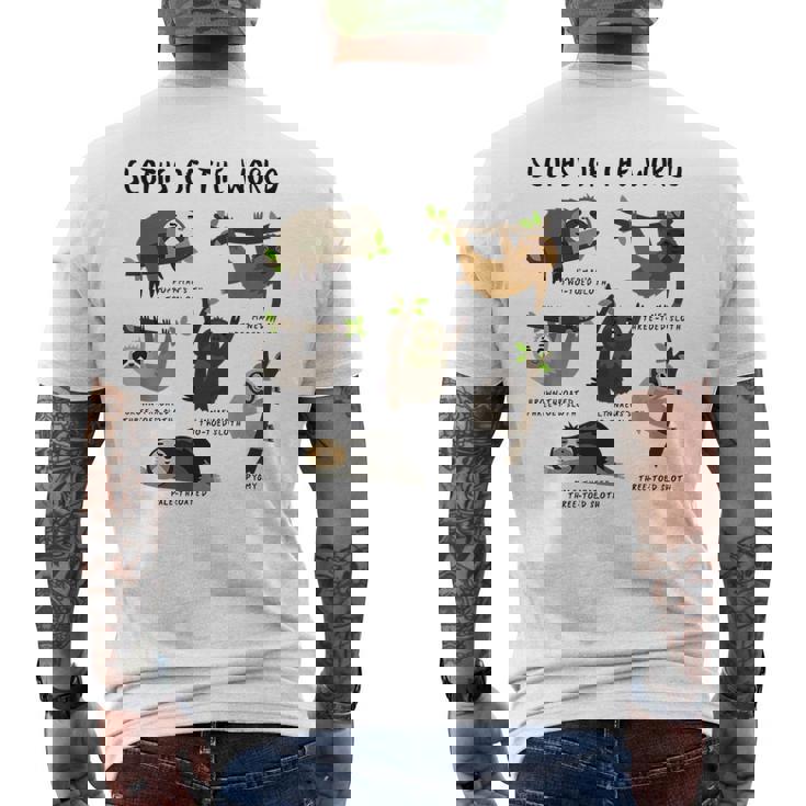 ナマケモノ 面白い動物 キュート ナマケモノ 恋人 ギフト メンズTシャツ バックプリント