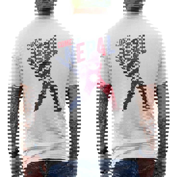 ネパールクリケットジャージ 2024 ネパール国旗サポーター クリケットファン メンズTシャツ バックプリント