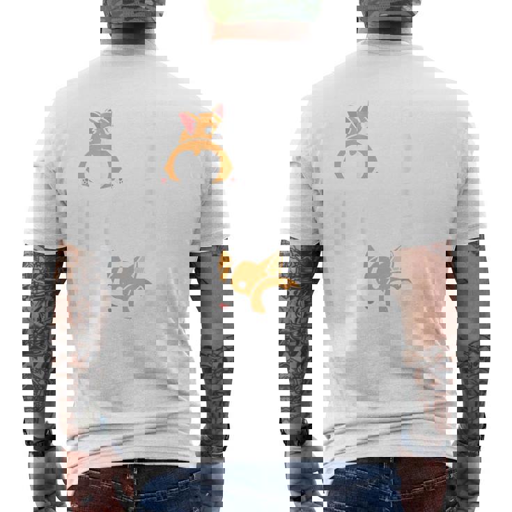 バックプリント ノッシン お尻 犬 かわいい コーギー メンズTシャツ バックプリント