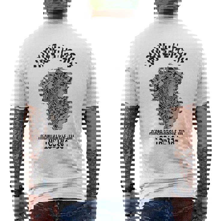 ノベルティ ショベルヘッド オートバイ愛好家 夫 おじいちゃん メンズTシャツ バックプリント