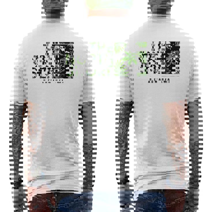 ノースショア ハワイ フローラル メンズTシャツ バックプリント