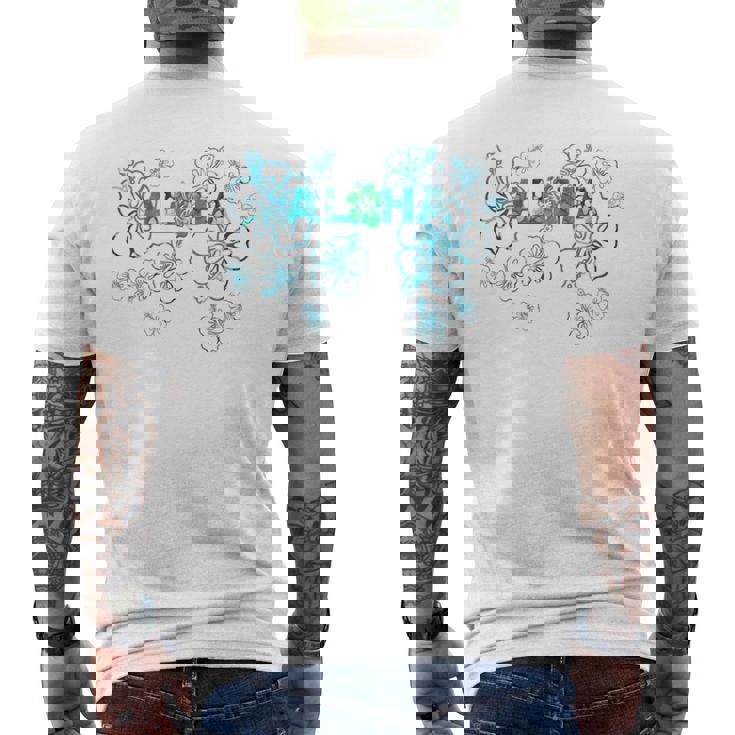 ハイビスカス アロハ ハワイ メレ カリキマカ オアフマウイ マハロラブ 長袖tシャツ メンズTシャツ バックプリント