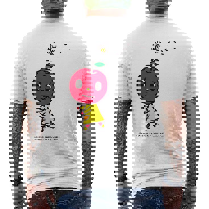 ハチさんとおにごっこ メンズTシャツ バックプリント