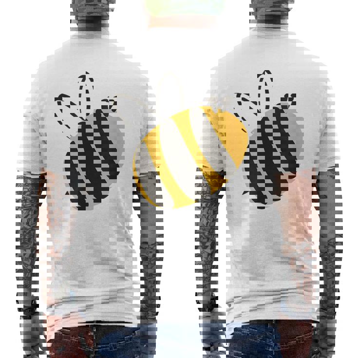 ハチ愛好家のためのかわいい蜂 はちみつ メンズTシャツ バックプリント