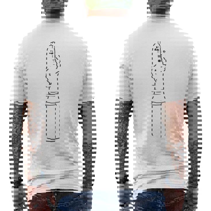 ハニワ 埴輪《モノクロ》【踊る埴輪 男】歴史土器 シンプル かわいい イラスト 長袖tシャツ メンズTシャツ バックプリント