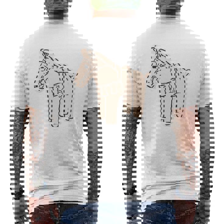 ハニワの馬 埴輪【ゆるフレンズ】歴史土器 シンプル かわいい イラスト 長袖tシャツ メンズTシャツ バックプリント