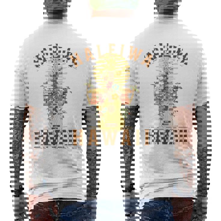 ハレイワ ハワイ ビーチ 夏休み メンズTシャツ バックプリント