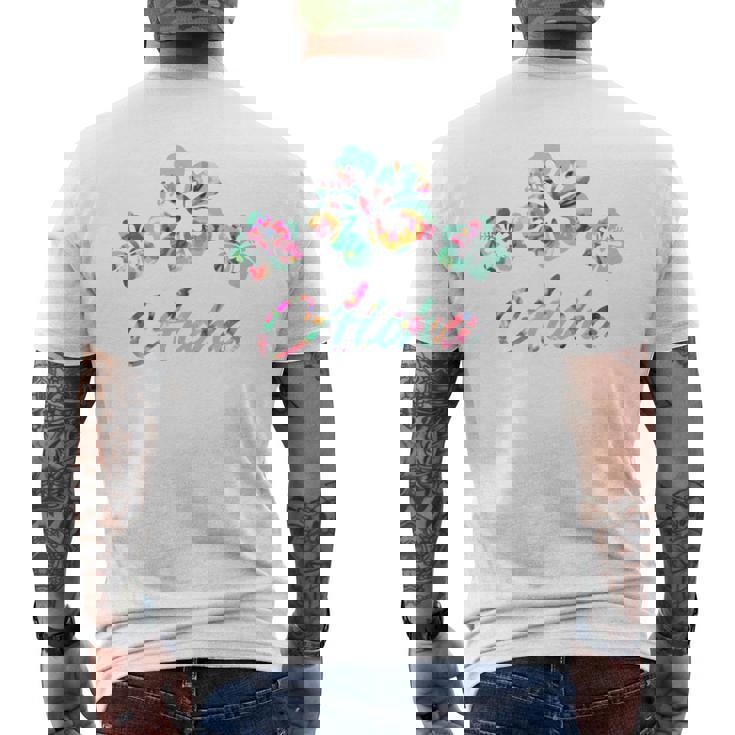 ハワイ アロハ ハワイアン ハイビスカス フラワー ハワイ サーファー 長袖tシャツ メンズTシャツ バックプリント