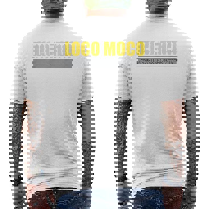 ハワイアン ロコ モコ ローカルブレックファースト メンズTシャツ バックプリント