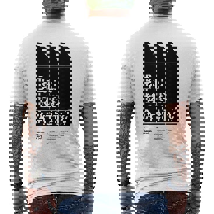 バウハウスアーカイブ – モダニストベルリンデザイン メンズTシャツ バックプリント