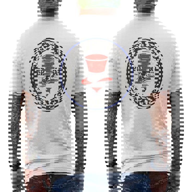 バックプリントのみ レトロ ビンテージ ガソリンスタンド レッドハット モーターオイル メンズTシャツ バックプリント