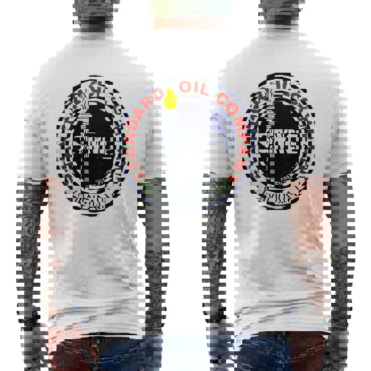 バックプリントのみ レトロ ヴィンテージ ガソリンスタンド 標準モーターオイル メンズTシャツ バックプリント