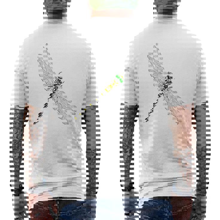 バックプリント鬼蜻蜓おにやんま オニヤンマ アウトドア Bbq キャンプ 虫 メンズTシャツ バックプリント