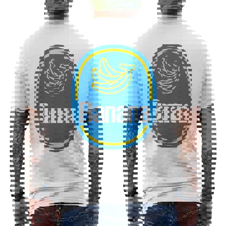 バナナ ステッカー フルーツ レイジー ハロウィン コスチューム メンズTシャツ バックプリント