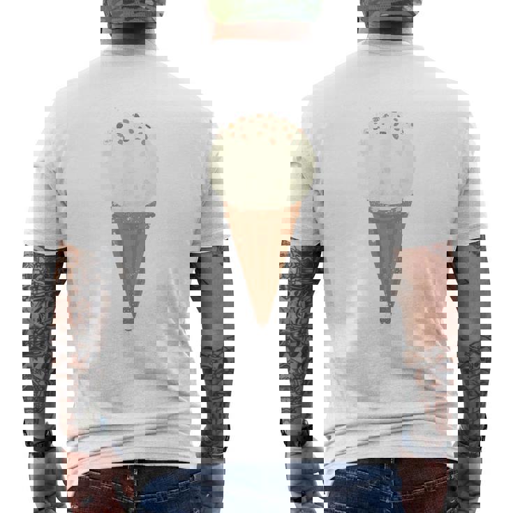 バニラアイスクリーム メンズTシャツ バックプリント