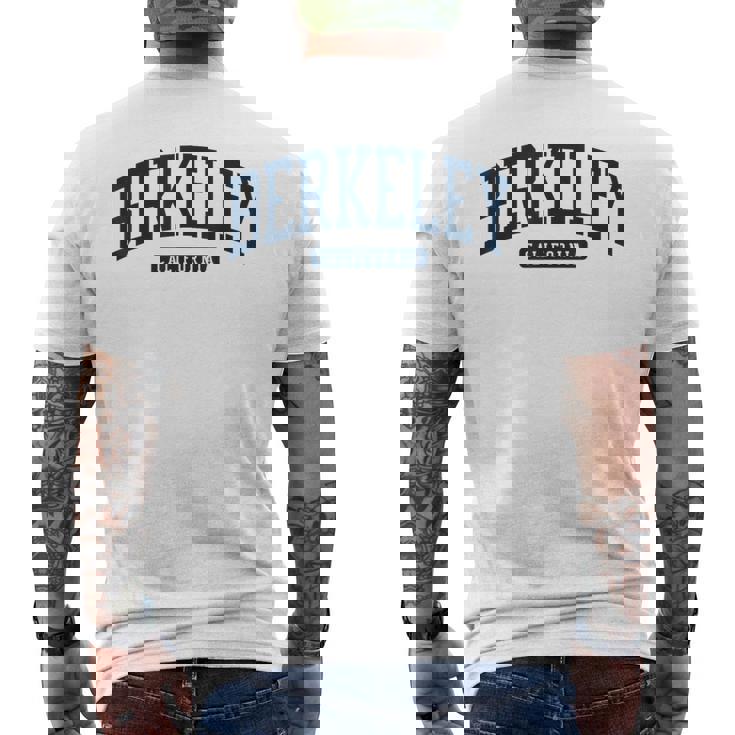 バークレーカリフォルニアカリフォルニアカレッジユニバーシティスタイル ネイビー メンズTシャツ バックプリント