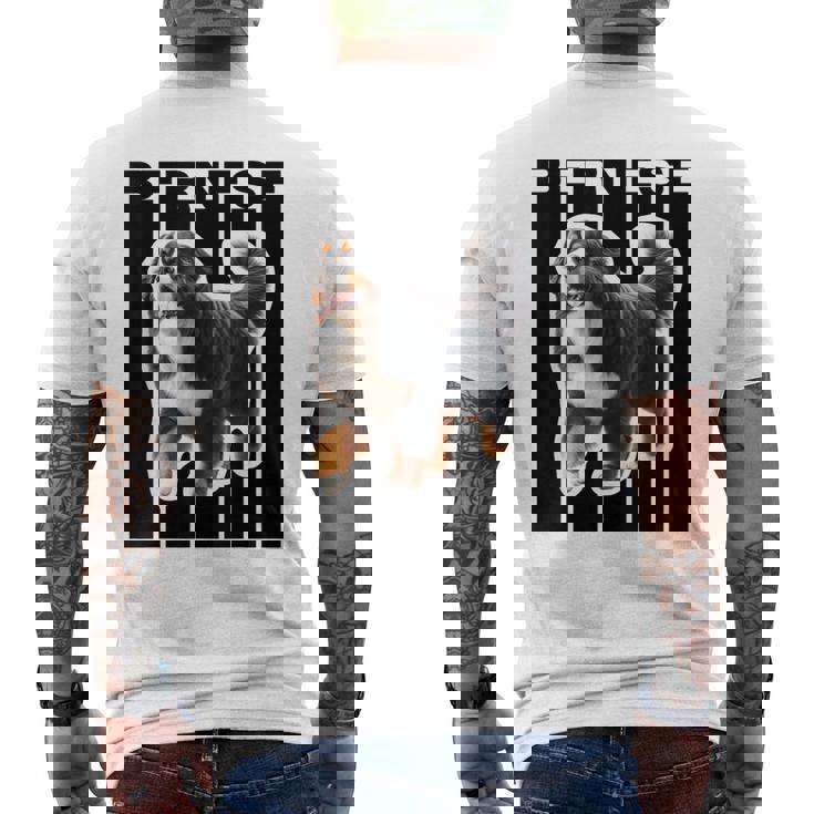 バーニーズマウンテンドッグ愛好家 メンズTシャツ バックプリント