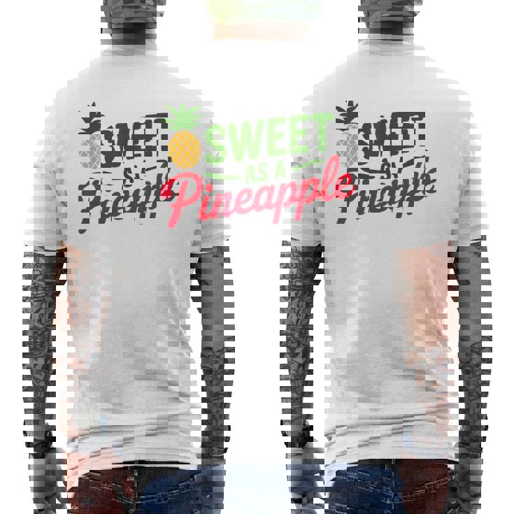 パイナップルのように甘い メンズTシャツ バックプリント