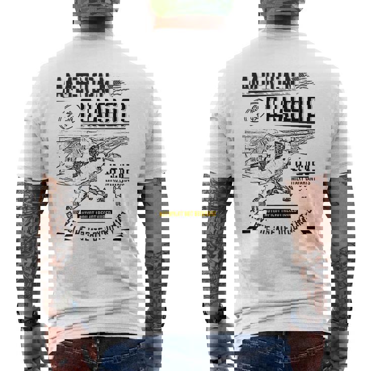 パイパーカブ 飛行機 アメリカンクラシック メンズTシャツ バックプリント