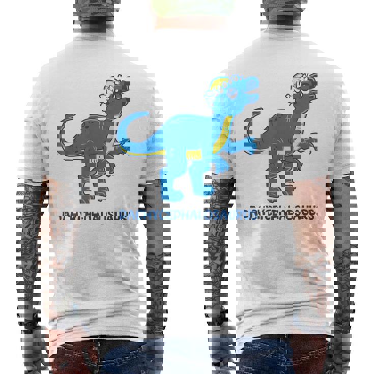 パキケファロサウルス 恐竜 キュート ジュラシック 恐竜 メンズTシャツ バックプリント