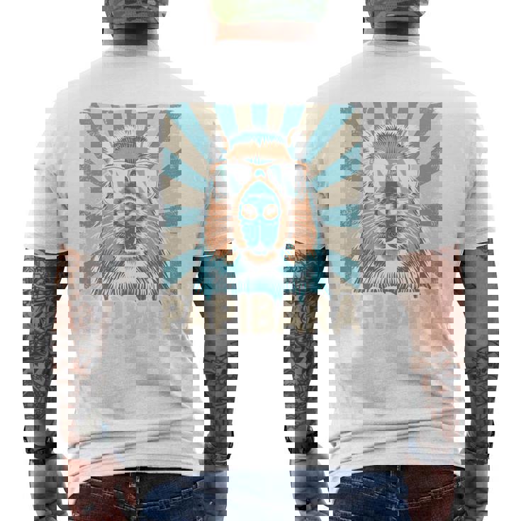 パピバラ おもしろカピバラ 最高のお父さん 父の日 カピバラ 長袖tシャツ メンズTシャツ バックプリント