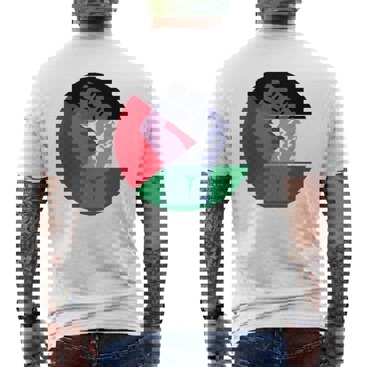パレスチナ製フリーパレスチナスタンド メンズTシャツ バックプリント