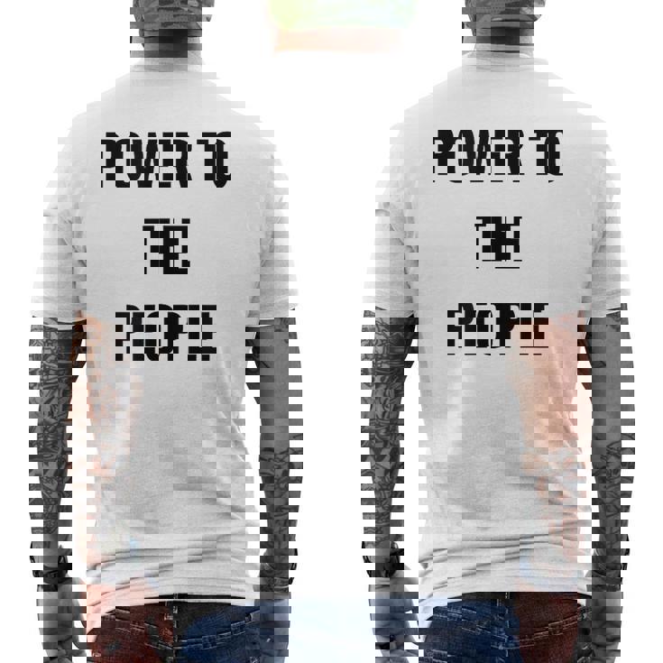 パワー・トゥ・ザ・ピープル メンズTシャツ バックプリント