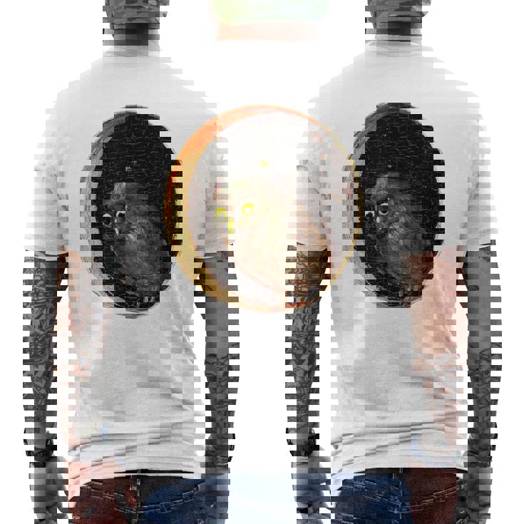 ヒエロニムス ボッシュ フクロウ 大喜びの庭 メンズTシャツ バックプリント