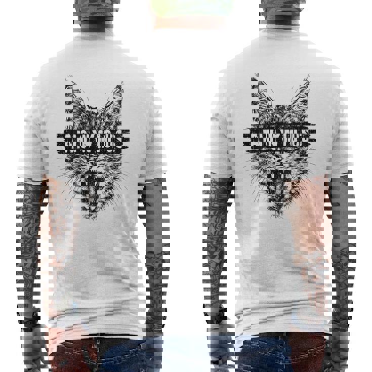 ヒップホップ Y2k Hip Hop Cat ヴィンテージ レトロ エッジの効いたバックプリント ストリートウェア 猫 メンズTシャツ バックプリント